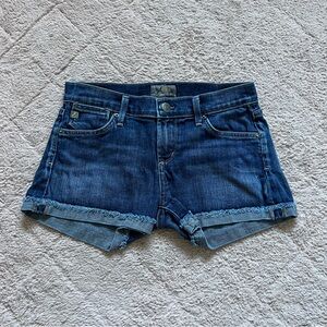 AGOLDE Zoe‎ Mid Rise Denim Shorts Women’s Size 25